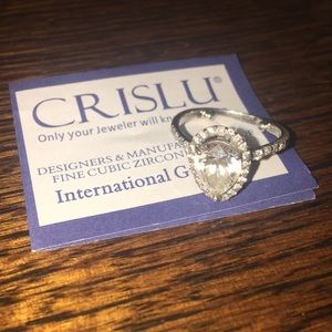 Crislu Cubic Zirconia And Silver Ring